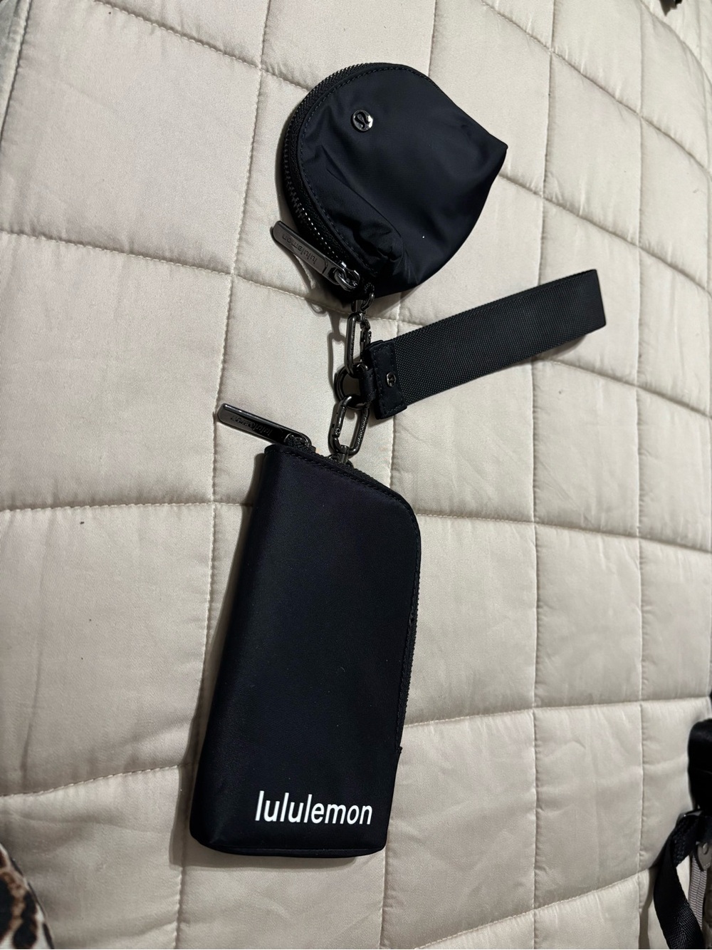 lululemon athletica Black Key Chain Wallet and Coin Pouch Set